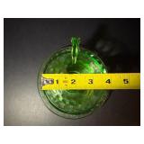 Vintage Uranium Vaseline Glass Tea Cup w/ Saucer & Tumbler Set | UV Glows Bright Green