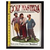 The Three Stooges Golf Masters Instructional Academy Novelty Tin Metal Sign Man Cave Decor