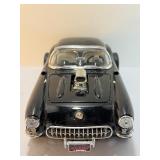RARE Road Signature 1:18 Scale 1957 Chevrolet Corvette Gasser Black Diecast Model Car W/ Flames