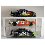 RARE Lot of 3: 1998 Todd Bodine #35 Tabasco Pontiac Grand Prix Diecast Cars (Black, Green, Orange/White)