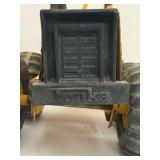 VINTAGE 1960s/70s Tonka Pressed Steel Road Grader Toy Truck - YELLOW w/ Steering