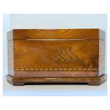 High-End Tizo Design Italian Polished Burl Wood Octagonal Jewelry Box w/ Drawer
