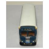 RARE Pair Corgi Classics 1:50 Diecast Buses: Lionel City Yellow Coach 743 (#53904) & Greyhound Lines (#98462)