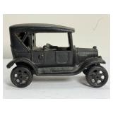 Vintage Black Cast Iron Ford Model T Toy Car - "Iron Art JM 135" (c. 1920s-30s)