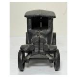 Vintage Black Cast Iron Ford Model T Toy Car - "Iron Art JM 135" (c. 1920s-30s)