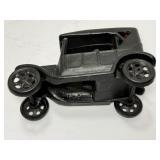 Vintage Black Cast Iron Ford Model T Toy Car - "Iron Art JM 135" (c. 1920s-30s)