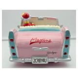 RARE VINTAGE Hallmark Shoebox Maxine & Floyd Pink Cadillac Convertible Car Cookie Jar
