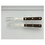 Vintage Cutco Model 41 Carving Knife & Fork Set with Bakelite Tray & Built-In Sharpener (USA Made)