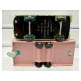 Lot of 4 Vintage Matchbox Diecast Vehicles - Lesney No. 23 Caravan, No. 32 BP Tanker, Van & School Bus