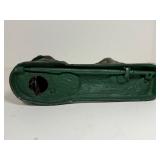 Vintage Style Cast Iron Mechanical Coin Bank "Teddy and the Bear" Hunter Shooting Scene