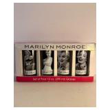 Rare Vtg NEW in Box: Marilyn Monroe Set of Four 10 oz. (295 ml) Highball Glasses | Bioworld Vandor