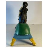 VINTAGE Cast Iron "The Dentist" Mechanical Coin Bank | Nostalgic Tooth Pulling Action | Works!