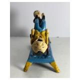VINTAGE Cast Iron "The Dentist" Mechanical Coin Bank | Nostalgic Tooth Pulling Action | Works!