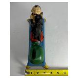 VINTAGE Cast Iron "The Dentist" Mechanical Coin Bank | Nostalgic Tooth Pulling Action | Works!