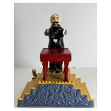 VINTAGE Cast Iron "Magician" Mechanical Coin Bank