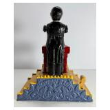 VINTAGE Cast Iron "Magician" Mechanical Coin Bank