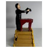 VINTAGE Cast Iron "Magician" Mechanical Coin Bank