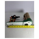 Vintage William Tell Cast Iron Mechanical Coin Bank - Works! (Read Description)