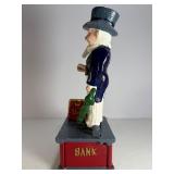 Vintage Cast Iron Mechanical Bank - Uncle Sam Design