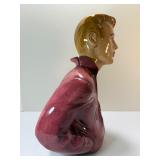 Vintage 1980s Clay Art Co. James Dean Ceramic Bust Figurine w/ Original Box
