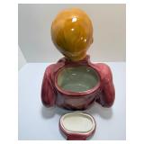 Vintage 1980s Clay Art Co. James Dean Ceramic Bust Figurine w/ Original Box