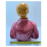 Vintage 1980s Clay Art Co. James Dean Ceramic Bust Figurine w/ Original Box