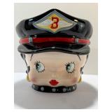 RARE "Biker Betty" Betty Boop Ceramic Cookie Jar (Clay Art or NJ Croce) Collectible Figurine