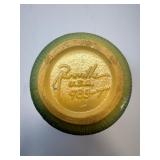 Vintage Roseville Pottery "White Rose" Handled Vase 983-7, Pink & Green, Mid-Century 1940s Art Deco