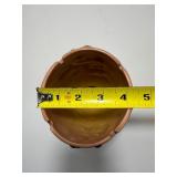 Vintage Roseville Pottery "White Rose" Handled Vase 983-7, Pink & Green, Mid-Century 1940s Art Deco