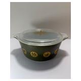 VINTAGE 1961 PYREX ZODIAC CASSEROLE DISH & LID - RARE PROMOTIONAL ITEM!