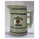 Vintage Jim Beam Bourbon Advertising Pitcher Red Wing Stoneware Co. Collectible Barware w/ Box