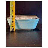 VINTAGE PYREX AMISH BUTTERPRINT Refrigerator Dishes Set RARE Turquoise White 501 502 503