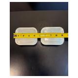 VINTAGE PYREX AMISH BUTTERPRINT Refrigerator Dishes Set RARE Turquoise White 501 502 503