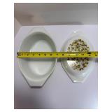 Vintage PYREX Verde Olive Green Oval Casserole Dishes Set w/ Lids | 1.5 Qt & 2.5 Qt | MCM Classic