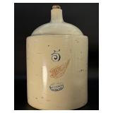 Antique 5-Gallon Red Wing Union Stoneware Shoulder Jug w/ Large Red Wing & Cobalt Blue Stamp, c. 1915-1930