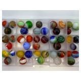Vintage & Antique Glass Marbles Huge Mixed Lot Collection (45+) - Akro Agate Peltier