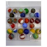 Vintage & Antique Glass Marbles Huge Mixed Lot Collection (45+) - Akro Agate Peltier