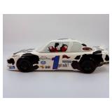 Vintage 2000 Enesco Mary Moo Moos Got Milk? Race Car Cookie Jar #1 NASCAR Ceramic Cow Print
