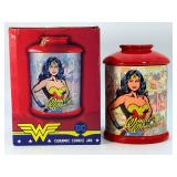 RARE DC COMICS Wonder Woman Spoontiques Ceramic Cookie Jar 9.25" NIB | Collectors Item