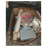 Box of misc Hardware and electrical