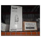 Shelf of magnetic door holders, hose, cords