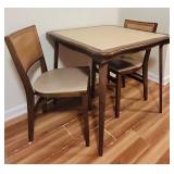 FR - Mid-Century Dining Table with 4 Cane-Back Chairs