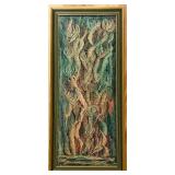 FR - Fred Blumenthal Original Framed Abstract Floral Artwork