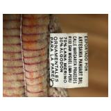 FR - Peruvian Handwoven Wool and Cotton Wall Tapestry with Floral and Village Scene