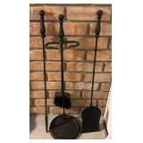 FR - Three-Piece Fireplace Tool Set with Stand