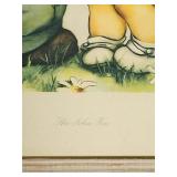 FR - Framed Vintage Print "The Stolen Kiss" Vintage Style Art