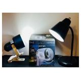 FR - Lot of 3 Household Lamps and Wireless LED Porch Light