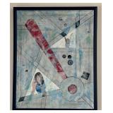 LR - Fred Blumenthal Original Abstract Painting - Geometric Composition