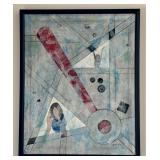 LR - Fred Blumenthal Original Abstract Painting - Geometric Composition