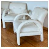 LR - Vintage Directional Lounge Chairs - Vintage Cream Upholstery (Lot of 2)
